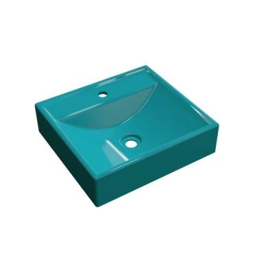 Imagem de Cuba Para Banheiro Q39w Ravena Compace Azul Turquesa