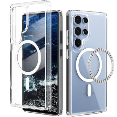 Imagem de IDweel Capa magnética para Galaxy S26 Ultra, compatível com Magsafe, absorção de choque à prova de choque, ajuste fino e leve, resistente a arranhões para Galaxy S26 Ultra 17.5 cm, HD Clear