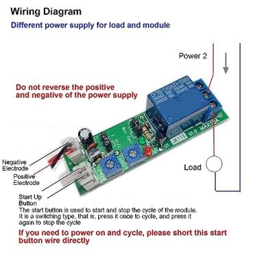 Imagem de Irfora Módulo de relé Temporizador de Ciclo Ajustável, Interruptor Temporizador Precisão para Equipamento, Bomba Tanque Peixes (DC 5V 0-24 horas ajustável)