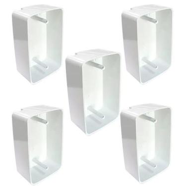 Imagem de Kit 5 caixa sobrepor 4x2 branca ventilador funda rima