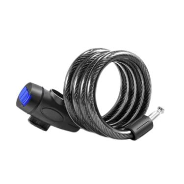 Imagem de Colaxi Cadeado de aço de alta com cabo espiral para bicicletas, portões e cercas, de portas para mountain bikes.