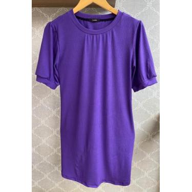 Imagem de Vestido Canelado Mini  Feminino L amour, G, Roxo escuro
