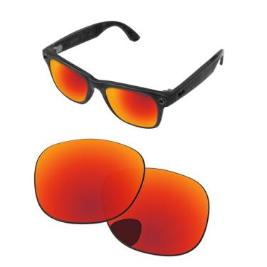 Imagem de PapaViva Lentes de reposição para óculos Ray-Ban Meta Wayfarer RW4008 de 53 mm AI - lentes fotocromáticas, antiembaçamento e antiluz azul, Vermelho fogo, RW4008 53mm