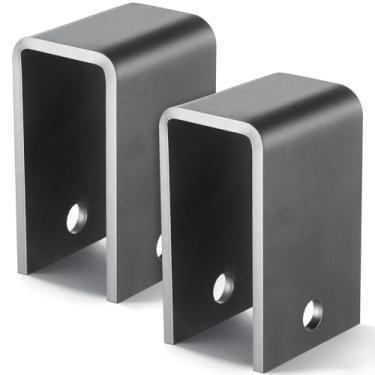 Imagem de Otoolling 2 peças de suporte de mola de folha de reboque dianteiro/centro/traseiro para eixo de reboque suporte de mola de folha serve para molas de olho duplo de 1-3/10.2 cm de largura 4-5/20.3 cm de