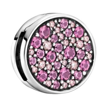 Imagem de Pulseira De Charme Coração Trevo Com Reflexões Em Prata 925, Joia DIY 