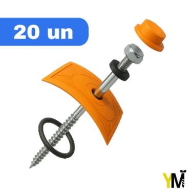 Imagem de Parafuso Para Telha Pvc Sextavado Kit com 20un Vedação E Fixação De Te