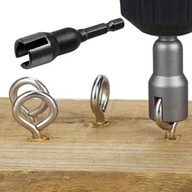 Imagem de Conjunto de 2 peças de chave de porca de asa elétrica, conjunto de ferramentas de chaves de soquete, brocas sextavadas de 1/10.2 cm para porcas de painel, parafusos e parafusos