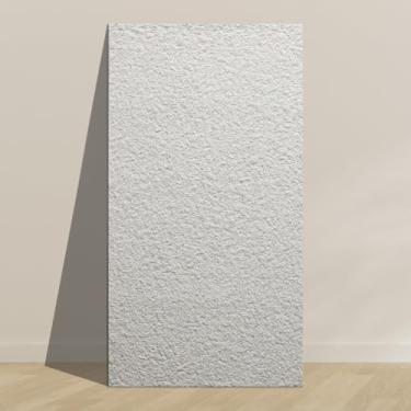 Imagem de TORURAL Painéis de parede 3D de pedra sintética de 15 cm x 30 cm, painéis texturizados elevados fabricados em argila para detalhes de parede internos e externos (2, granito branco)