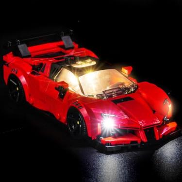 Imagem de BrickBling LED Light Compatible with Lego Speed Champions Ferrari SF90 XX Stradale 77254 - Not Come with Car (77254)