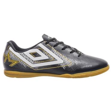 Imagem de Chuteira Futsal Umbro Heatmap Masculino Original, 40, Preto, Dourado, 