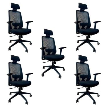 Imagem de Oficial Webshop - Kit 5 Cadeiras de Escritório Oficial Comfort Max NR17