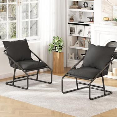 Imagem de Poltrona Individual, Poltrona para Sala com Almofada Acolchoada No Assento e Encosto, Resistente e Estável, Design Moderno, Adequada para Sala de Estar, Quarto ou Escritório