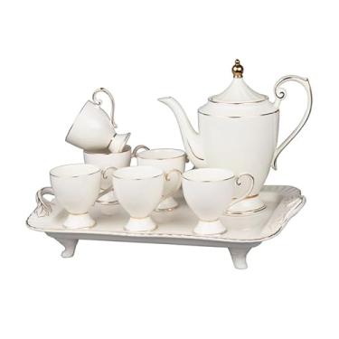 Imagem de Jarra de água simples de cerâmica para uso doméstico, chaleira fria, copo de água, sala de estar, xícara de chá da tarde, jarra de chá gelada