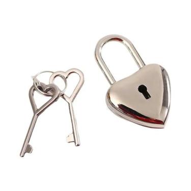 Imagem de Conjunto De Mini Cadeados Em Forma De Coração Para Bagagem, Viagem, Ca