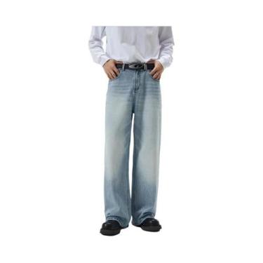 Imagem de Calças Jeans Vintage Masculinas Estilo Baggy Desgastadas Em 4 Cores Ou