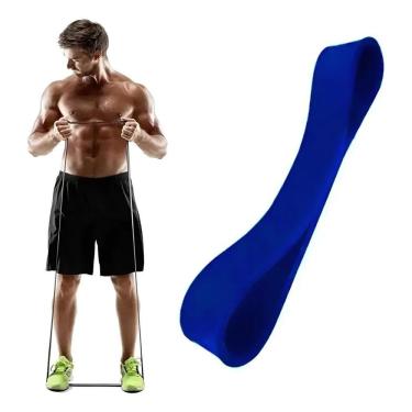 Imagem de Faixa Elastica Rubber Band Mini Band Pilates F Forte  Azul 
