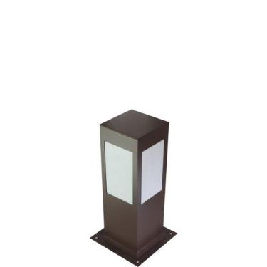 Imagem de Balizador de Jardim Quadrado 30cm PA130 em Alumínio- Ideal - Ideal Ilu