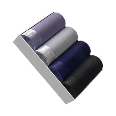 Imagem de Cuecas Boxer Masculinas plus Size De Seda Gelada, Kit Com 4 Peças, Fre