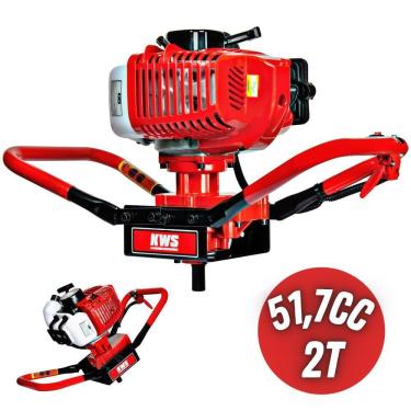 Imagem de Perfurador De Solo Kawashima Ed52s Sem Broca à Gasolina 52cc