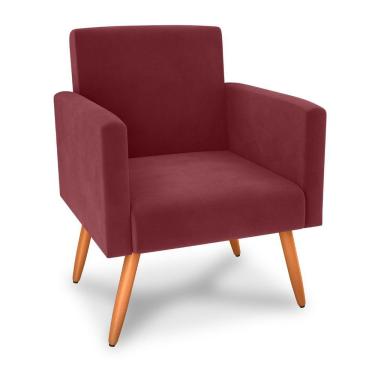Imagem de Poltrona Para Decoração Belém Veludo Vinho