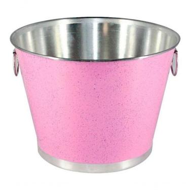Imagem de Balde Gelo E Cerveja Alumínio Profissional Rosa 9L Rosa