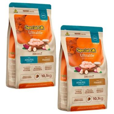 Imagem de Kit 2 Ração Special Cat Ultralife Adultos Frango - 10,1Kg