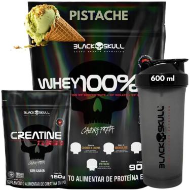 Imagem de Kit Whey Protein 100 HD Pure 900g 3W Concentrado Isolado Hidrolisado com Creatina150g e Coqueteleira-Unissex