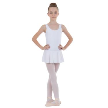 Imagem de Collant Regata Infantil Com Saia Só Dança Menina Bailarina-Feminino