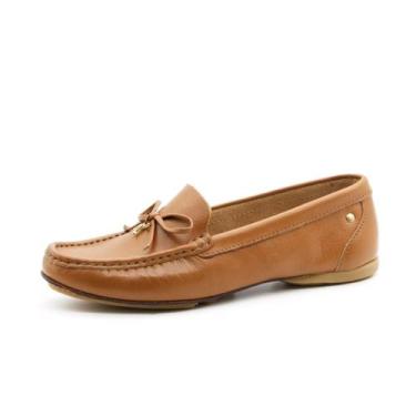 Imagem de Mocassim Feminino Soleil em Couro Alfa Caramelo - 45002AC - Andacco, C