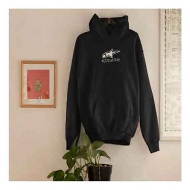 Imagem de Moletom Canguru Com Capuz Alpinestar Unissex, Preto, GG