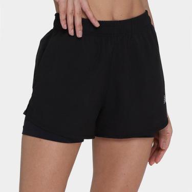 Imagem de Short New Balance Sport Essentials Feminino, Preto, Chumbo, G