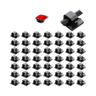 Imagem de Clipes Adesivos Transparentes Para Cabos 50PCS, Suporte Forte Para Fio
