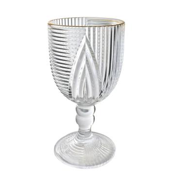 Imagem de Jogo De 6 Taças De Vidro Com Borda Dourada Imperial 350Ml