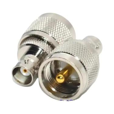 Imagem de Adaptador Conector Coaxial RF UHF Para BNC Macho Para Fêmea Para Anten