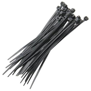 Imagem de Abraçadeira de Nylon 7,5X40CM para Organizar Fios e Cabos com Alta Resistência Preta NWT