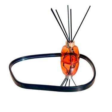 Imagem de Bandeja Decorativa Espelhada Luxo Orgânica Dourada / Preta Lavabo Mult