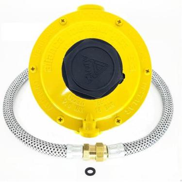 Imagem de Regulador Aliana Amarelo Com Flexivel Aço Nbr 80cm - ALIANÇA, INDUSTRI