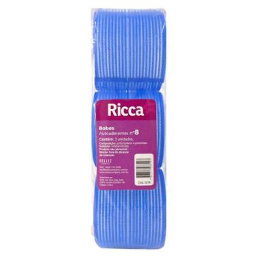 Imagem de Bobes Autoaderentes Ricca Nº 8 Azul Cód.3319 - BELLIZ COMPANY