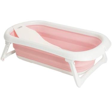 Imagem de Banheira de Bebe Compacta Dobravel Portatil Kiddo Flex Rosa
