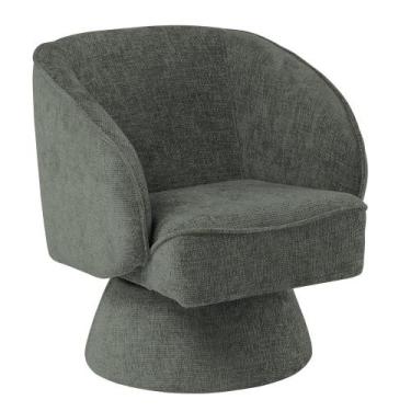 Imagem de Poltrona Decorativa Agnes Base Giratória Linhão Aveludado Verde - Next