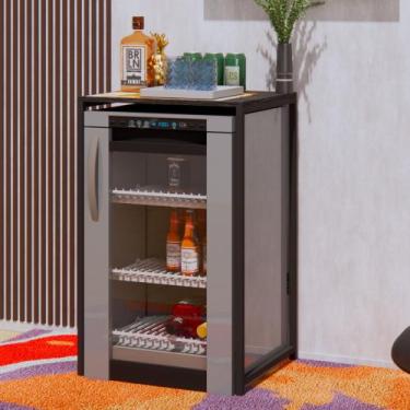 Imagem de Aparador De Frigobar Móvel Gourmet Estilo Industrial - Metalicco