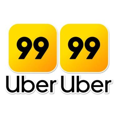 Imagem de Adesivos Uber 99 Motorista De Aplicativo Carro Automotivo - Seymour Ad