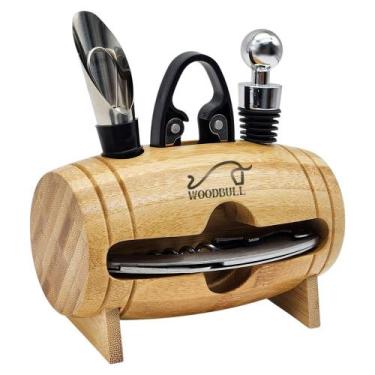 Imagem de Kit Acessórios para Vinho com 4 Peças Ideal para Presentear Amantes de