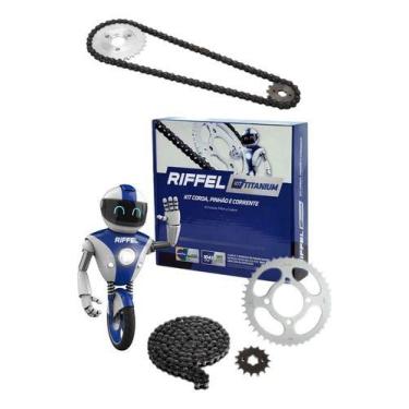 Imagem de Kit Relação Riffel Titan 150 Fan 150 Start Cg 150 Aço 1045