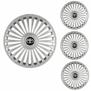 Imagem de Jogo Calota Aro 15 Europa Premium Toyota + Emblema Resinado - Grid