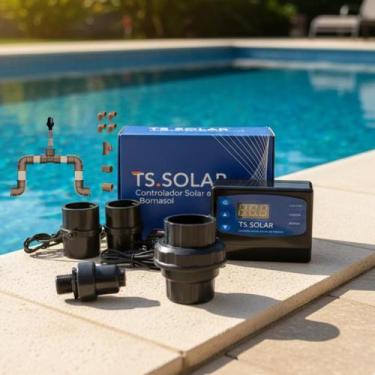 Imagem de Kit Controlador Digital TS Solar V2 Bivolt Válvula Quebra Vácuo Válvul