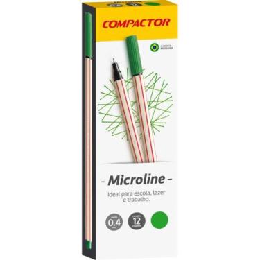 Imagem de Caneta com Ponta Porosa Microline 0,4MM Verde CX.C/12 - Compactor