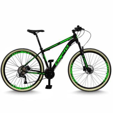 Imagem de Bicicleta Aro 29 Cripto 24 Marchas Freios Disco e Suspensão Pneu Bege,
