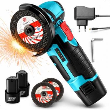 Imagem de Esmerilhadeira Lixadeira Portátil Angular Recarregável Mini Sem Fio Co
