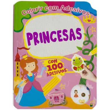 Imagem de Livro - Colorir com Adesivos: Princesas